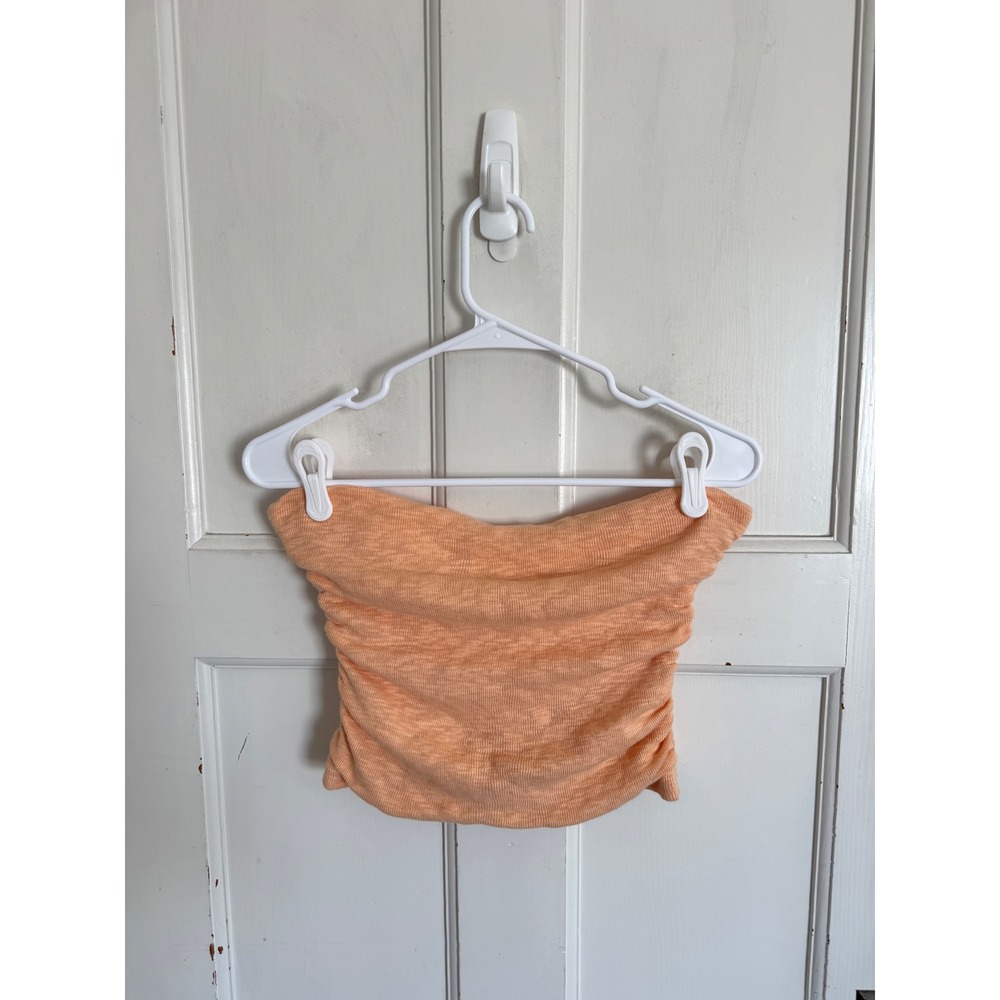 Free People Boulevard peach cropped tube top size large